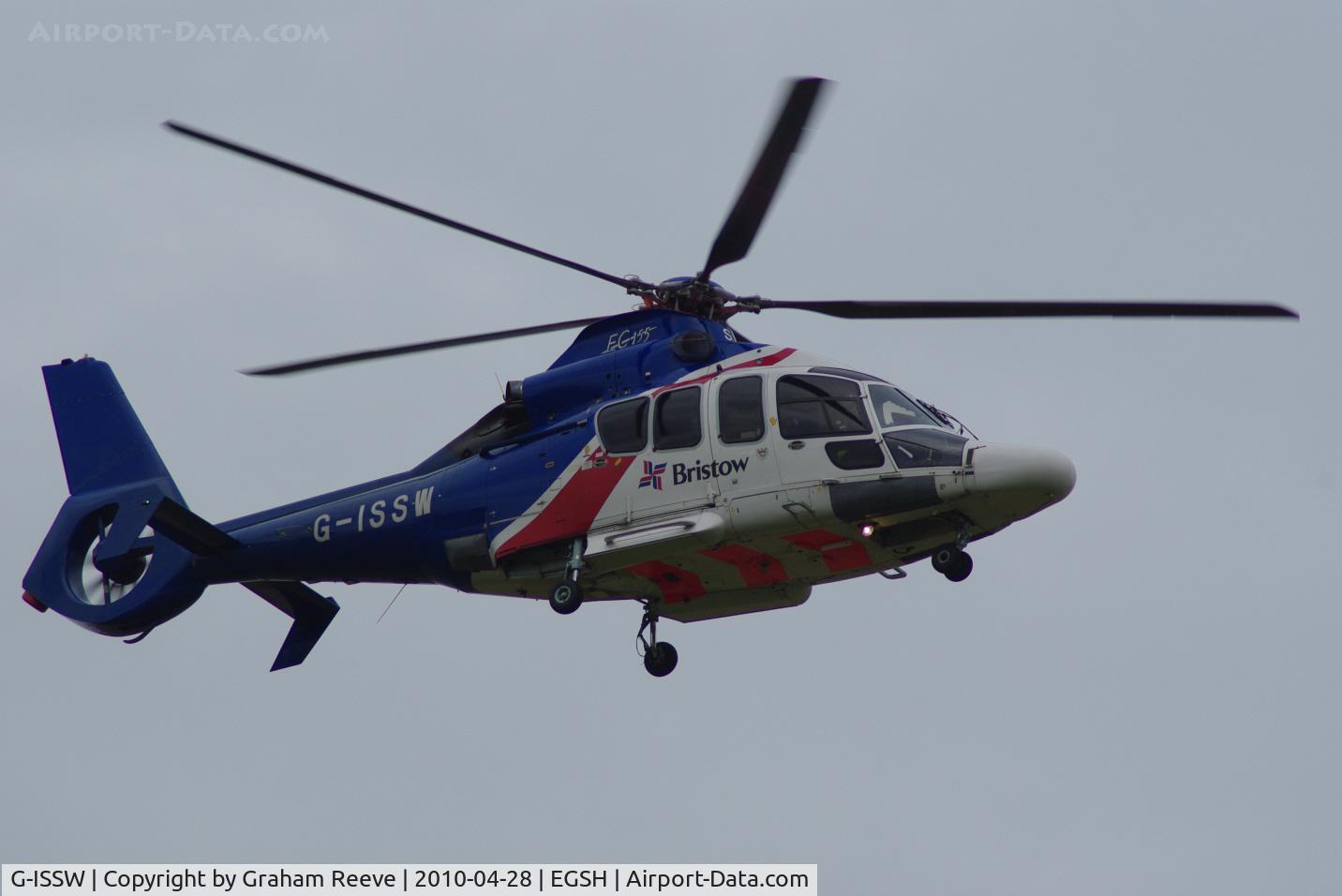 G-ISSW, 2006 Eurocopter EC-155B-1 C/N 6755, Departing from Norwich.