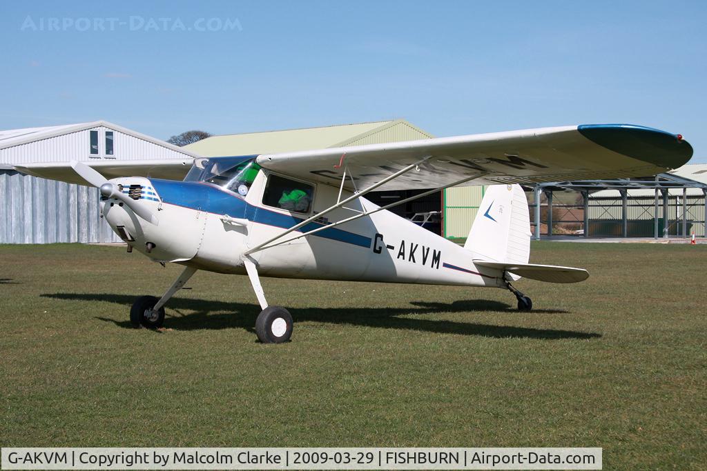 G-AKVM, 1947 Cessna 120 C/N 13431, Cessna 120 at Fishburn Airfield in 2009. Previously N3173N.