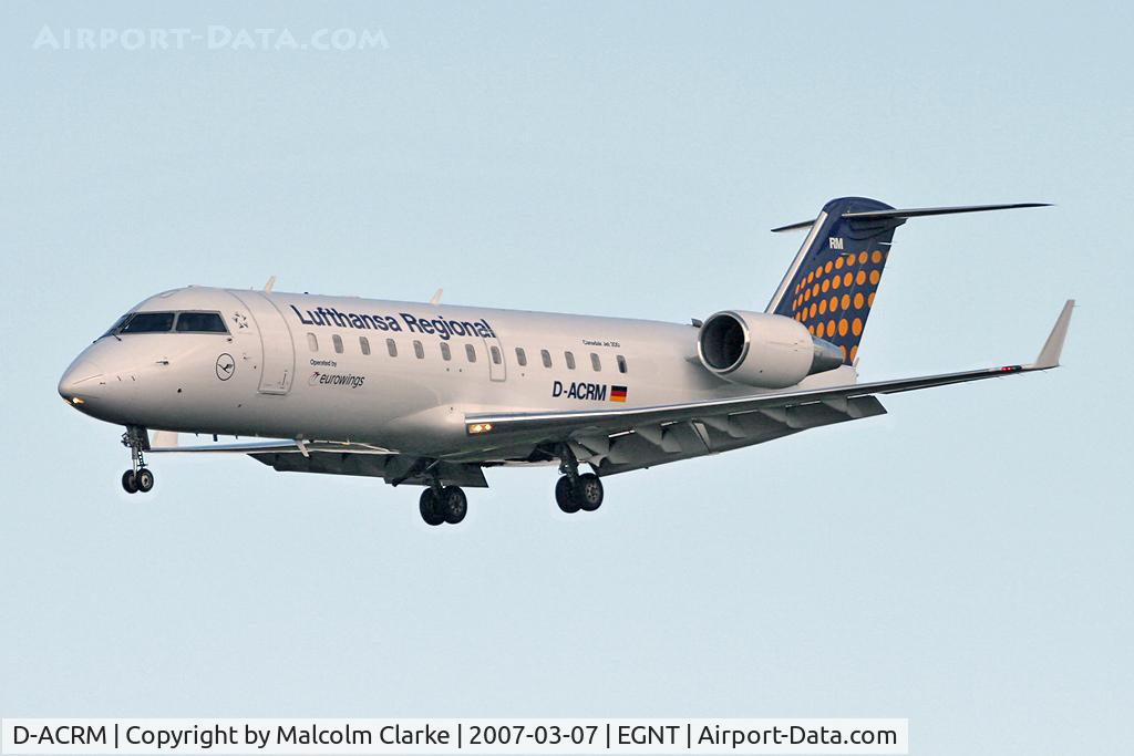 D-ACRM, 2000 Canadair CRJ-200LR (CL-600-2B19) C/N 7478, Canadair CL-600-2B19 Regional Jet CRJ-200LR at Newcastle Airport in 2007.