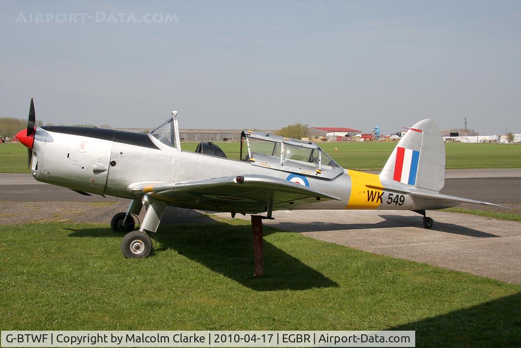 G-BTWF, 1951 De Havilland DHC-1 Chipmunk T.10 C/N C1/0564, De Havilland DHC-1 Chipmunk 22 at Breighton Airfield in 2010.