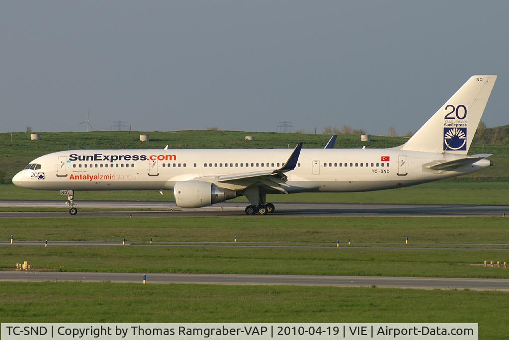 TC-SND, 1993 Boeing 757-2Q8 C/N 26268, Sun Express Boeing 757-200