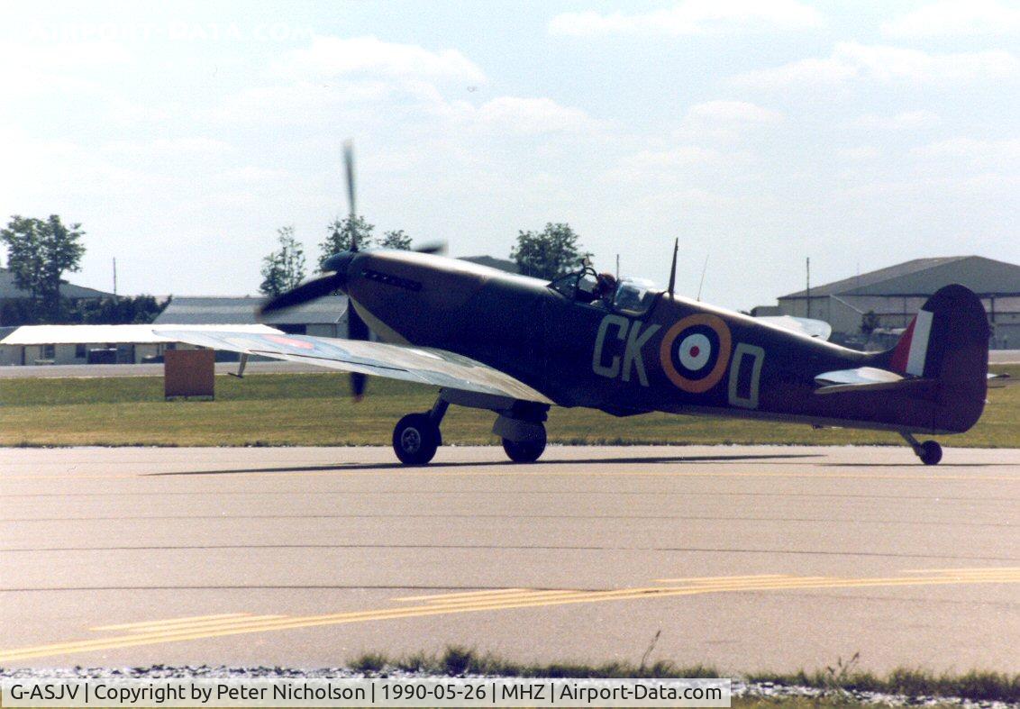 G-ASJV, 1943 Supermarine 361 Spitfire LF.IXb C/N CBAF.IX.552, Spitfire LF.IXb flown with fictitious squadron markings from the TV Series 