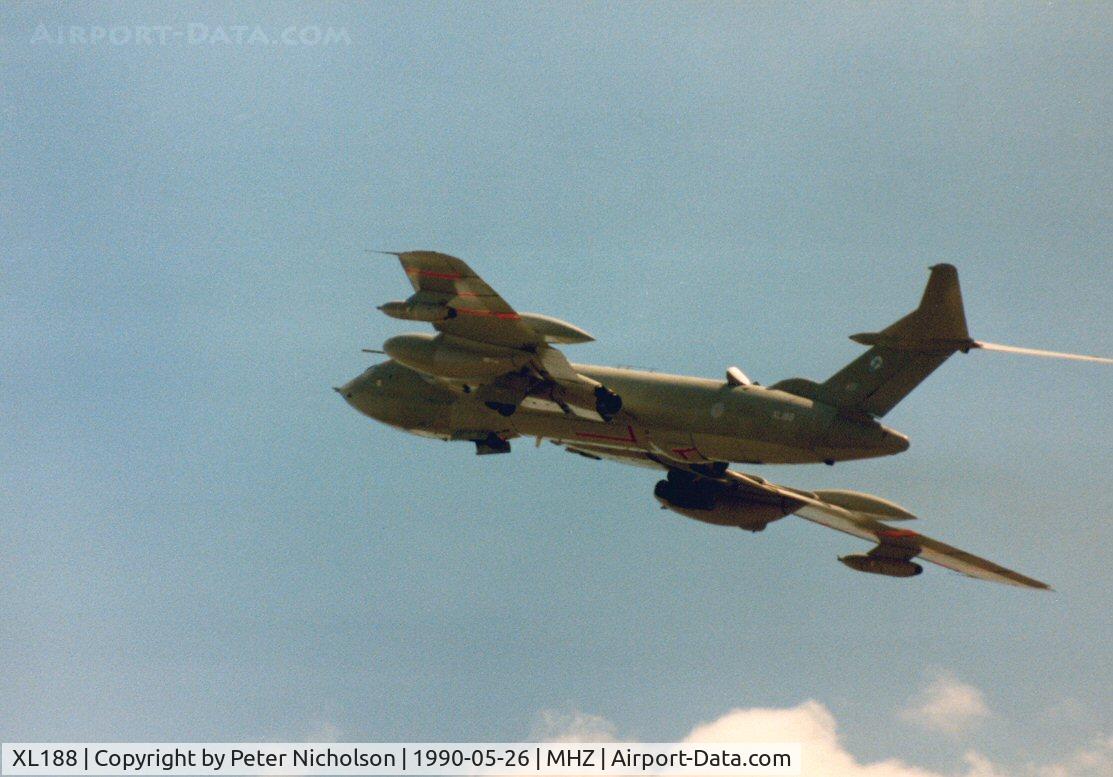 XL188, 1961 Handley Page Victor K.2 C/N HP80/69, Victor K.2 of 55 Squadron at RAF Marham taking off at the 1990 RAF Mildenhall Air Fete.
