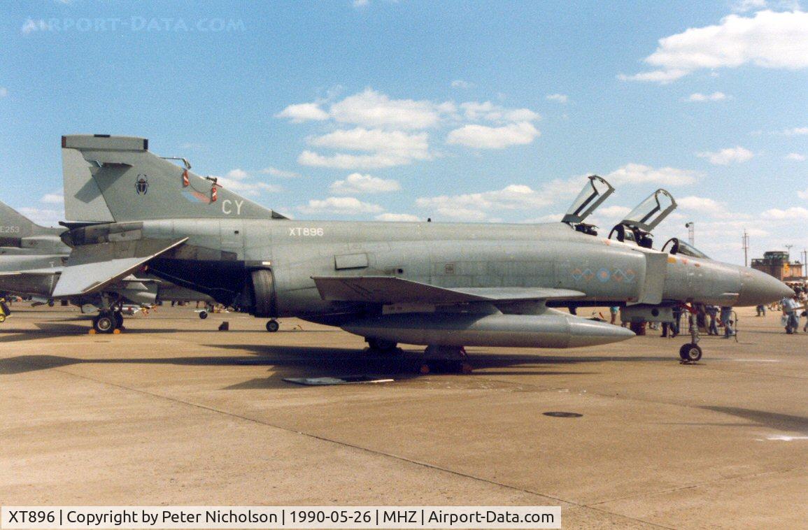 XT896, 1968 McDonnell Douglas Phantom FGR2 C/N 2456, Phantom FGR.2 of 228 Operational Conversion Unit on display at the 1990 RAF Mildenhall Air Fete.