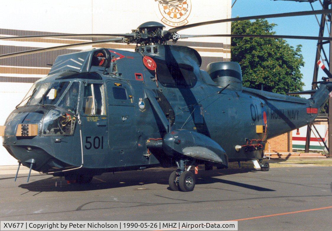 XV677, 1970 Westland Sea King HAS.6 C/N WA665, Sea King HAS.6 of 810 Squadron in the static park at the 1990 RAF Mildenhall Air Fete.