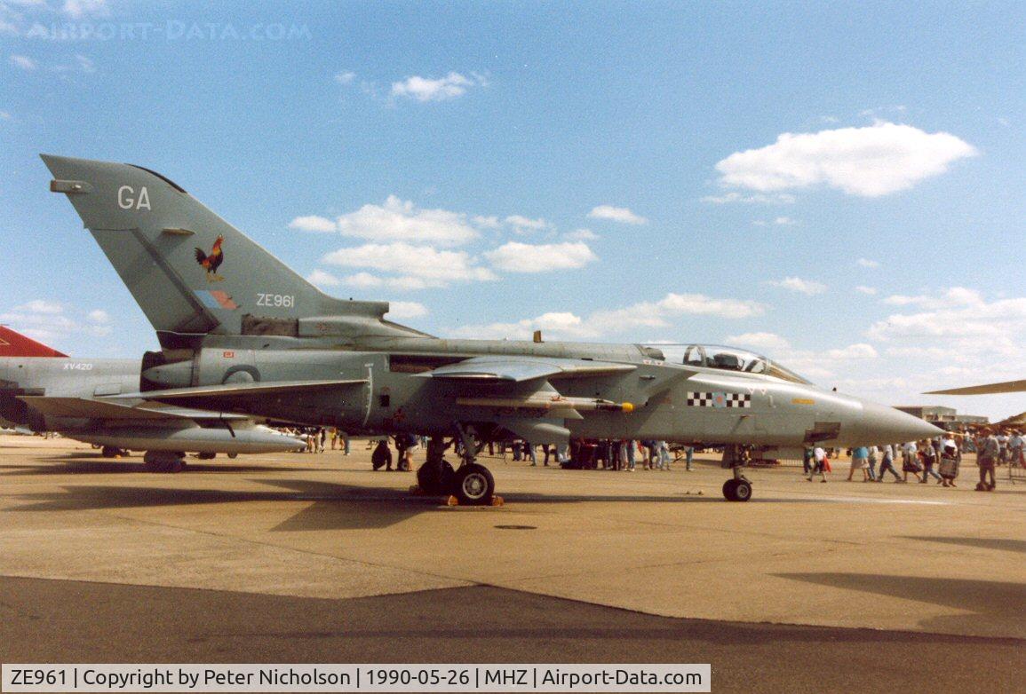 ZE961, 1989 Panavia Tornado F.3 C/N 3373, Tornado F.3 of 43 Squadron at RAF Leuchars on display at the 1990 RAF Mildenhall Air Fete.