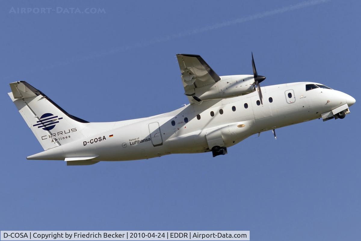 D-COSA, 1997 Dornier 328-110 C/N 3085, departing via echo departure route to Munich