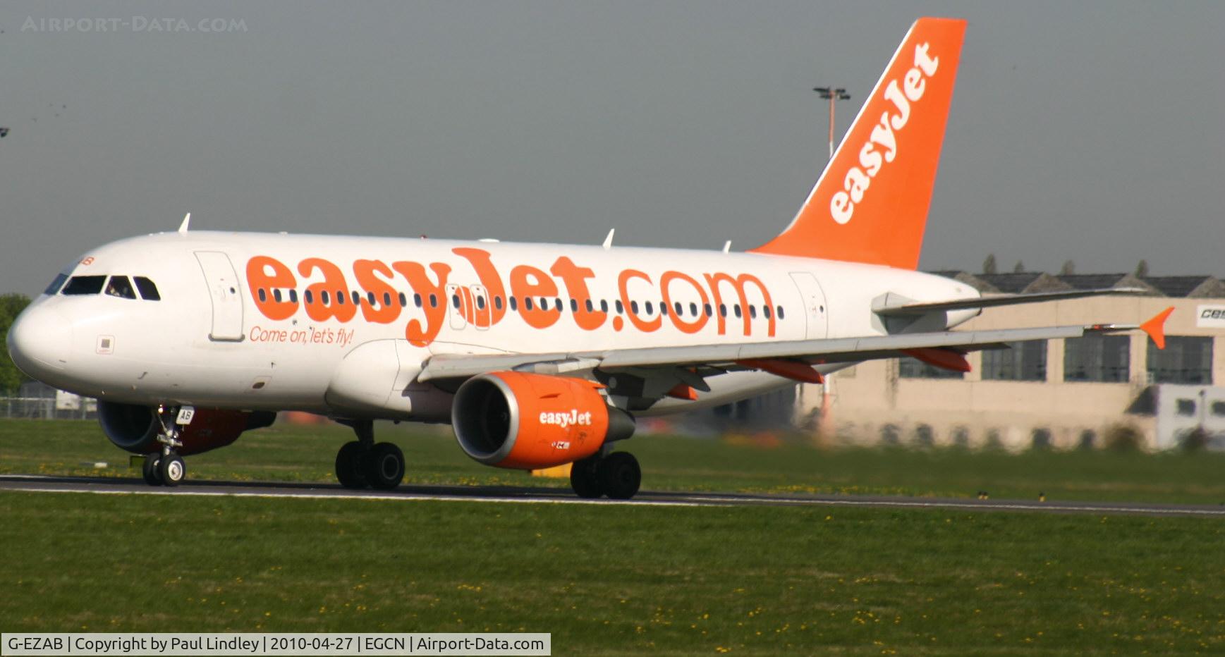 G-EZAB, 2006 Airbus A319-111 C/N 2681, New service at Doncaster - Sheffield