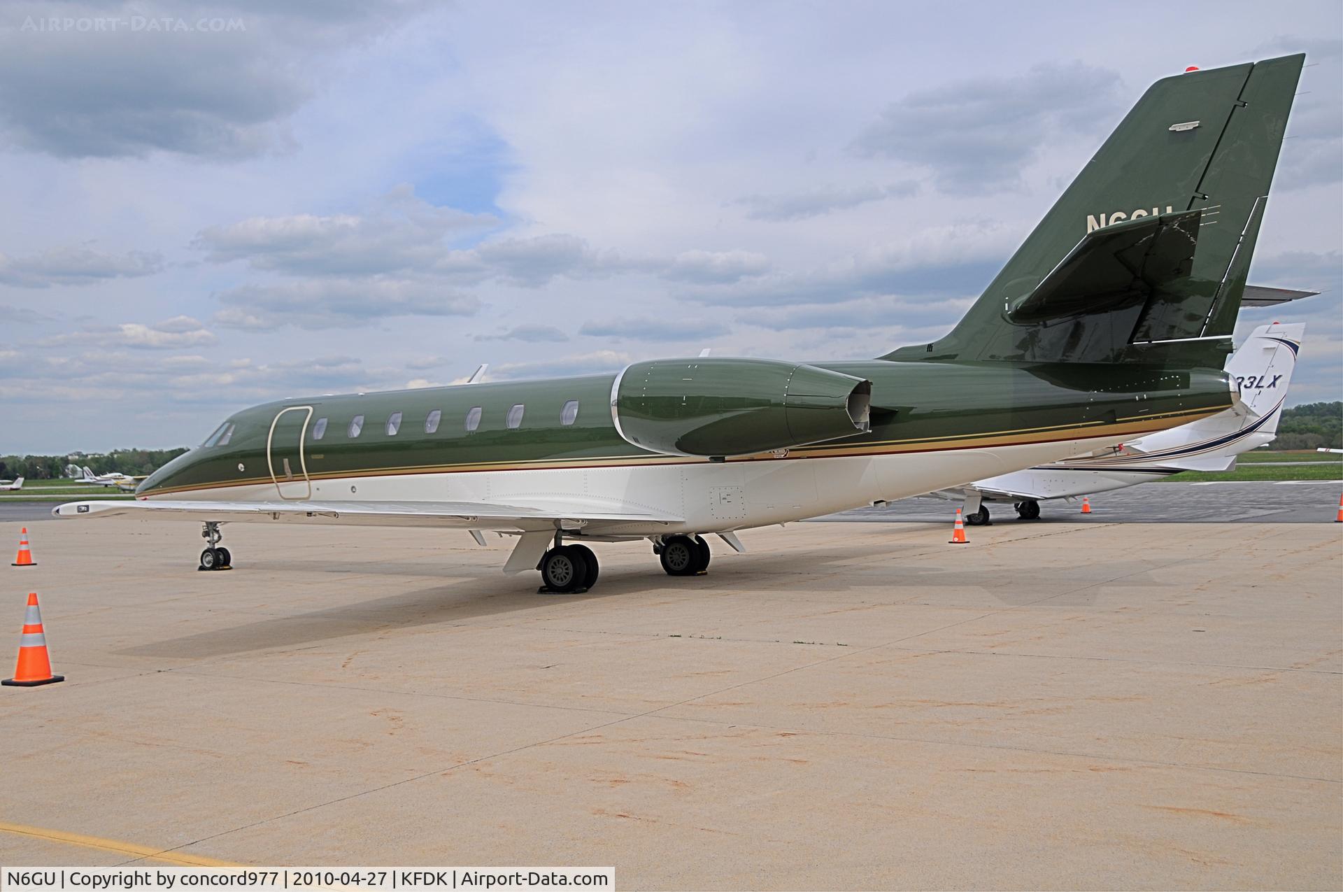 N6GU, 2009 Cessna 680 Citation Sovereign C/N 680-0268, Seen at KFDK on 4/27/2010.