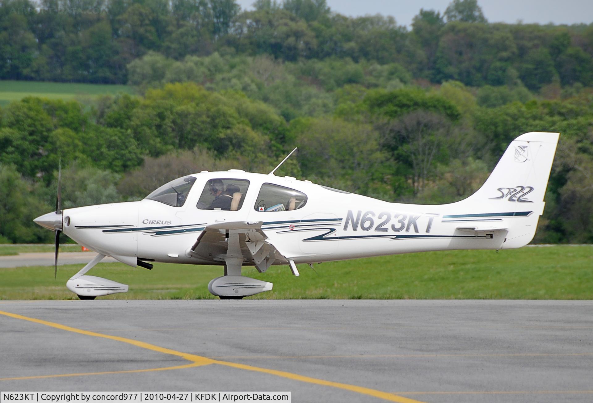 N623KT, 2003 Cirrus SR22 C/N 0486, Seen at KFDK on 4/27/2010.