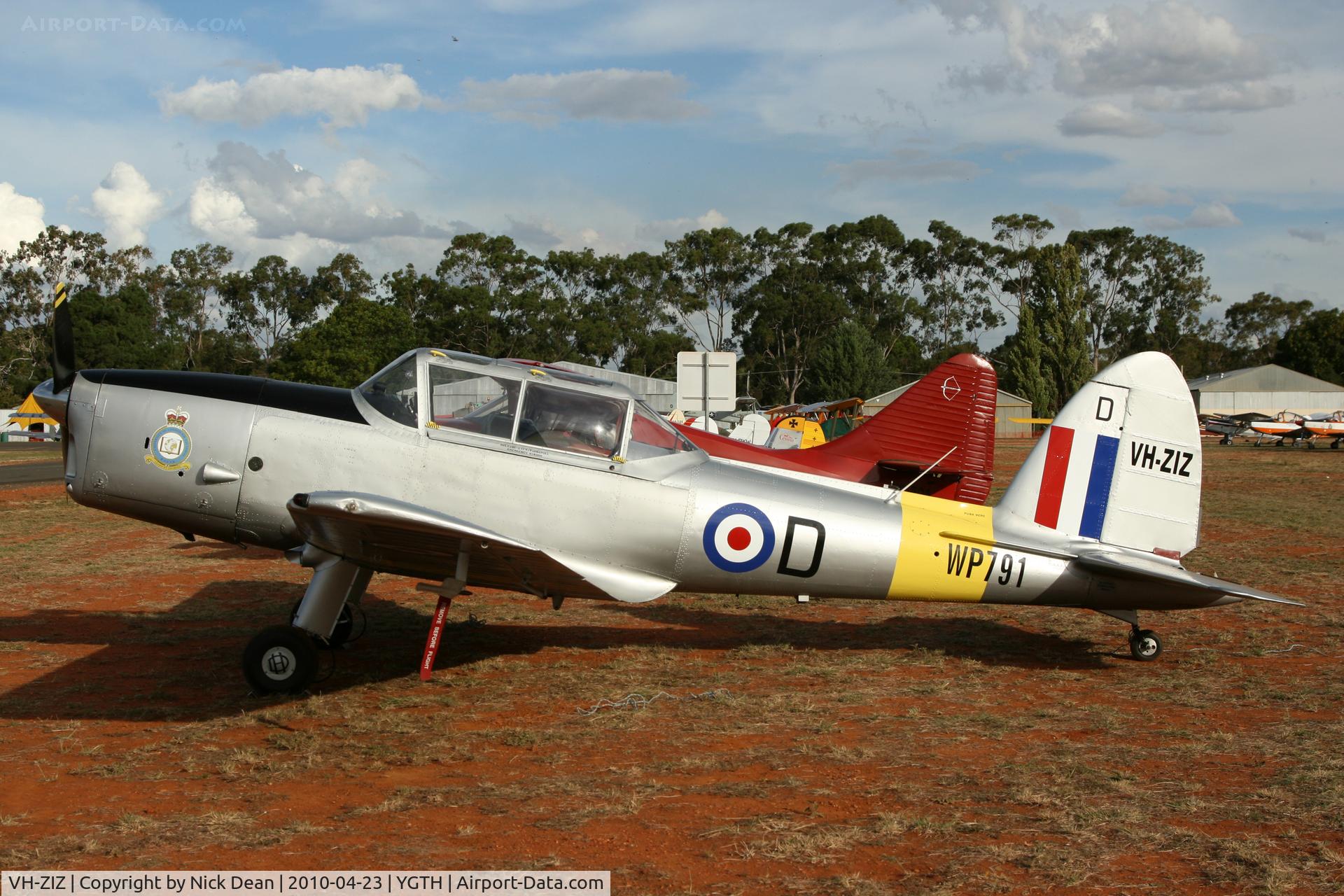 VH-ZIZ, 1952 De Havilland DHC-1 Chipmunk T.10 C/N C1/0683, YGTH