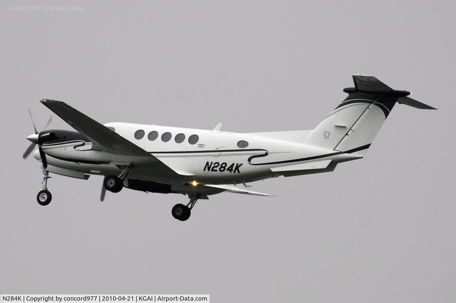 N284K, 1979 Beech 200 Super King Air C/N BB-608, Seen at KGAI on 4/21/2010.