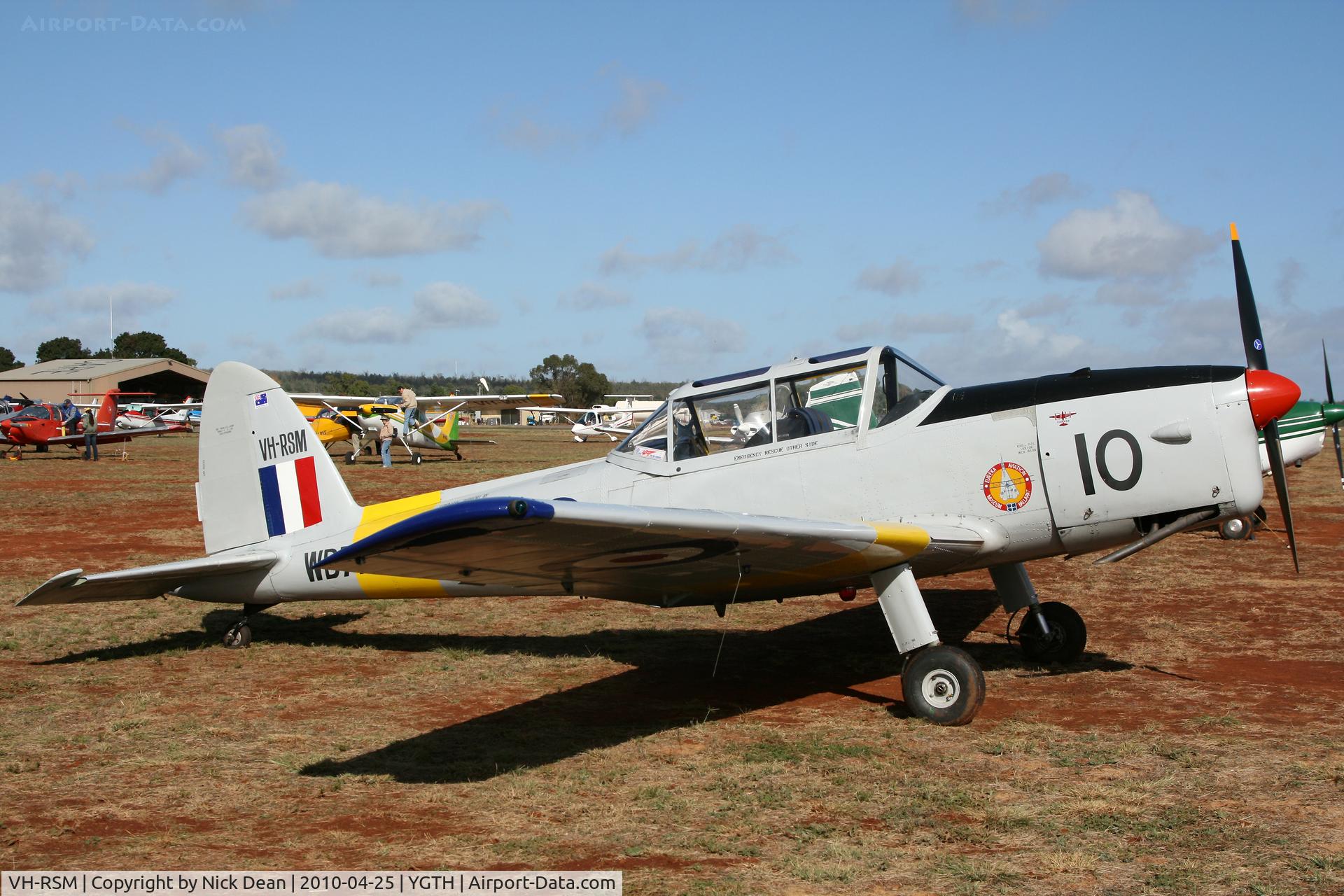 VH-RSM, 1950 De Havilland DHC-1 Chipmunk T.10 C/N C1/0245, YGTH