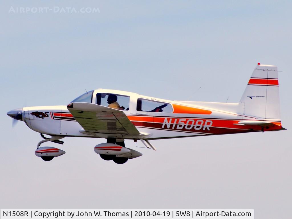 N1508R, 1975 Grumman American AA-5B Tiger C/N AA5B-0030, Departing runway 4