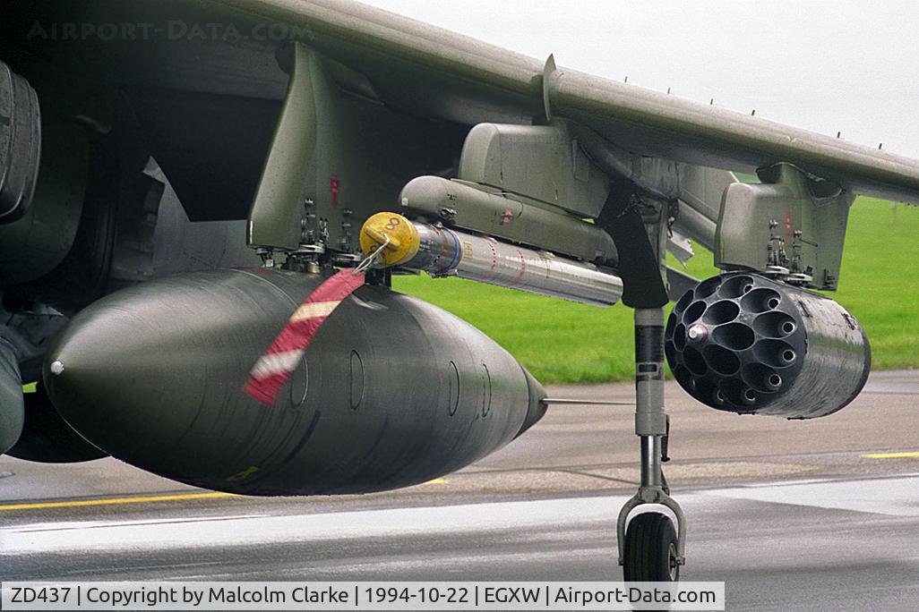 ZD437, British Aerospace Harrier GR.7 C/N P49, British Aerospace Harrier GR7A at RAF Waddington in 1994.