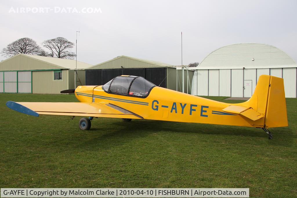 G-AYFE, 1971 Rollason Druine D-62C Condor C/N RAE/646, Rollason Druine D-62B Condor at Fishburn Airfield, UK in 2010.