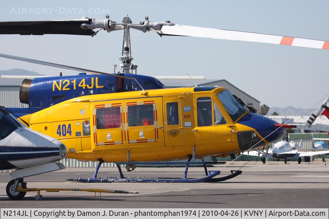 N214JL, Bell 214B-1 Biglifter C/N 28066, At VNY for maintainance.