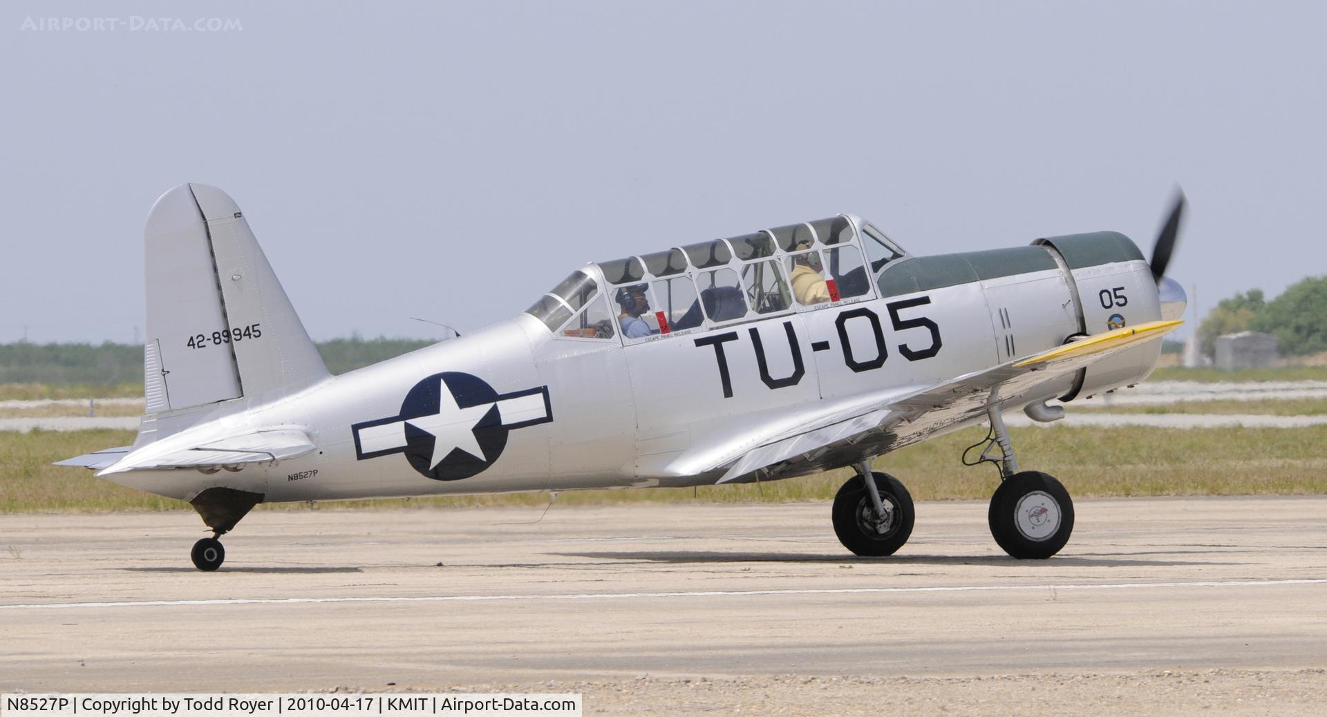 N8527P, 1980 Consolidated Vultee BT-13 C/N 79-758, Minter Field fly in 2010