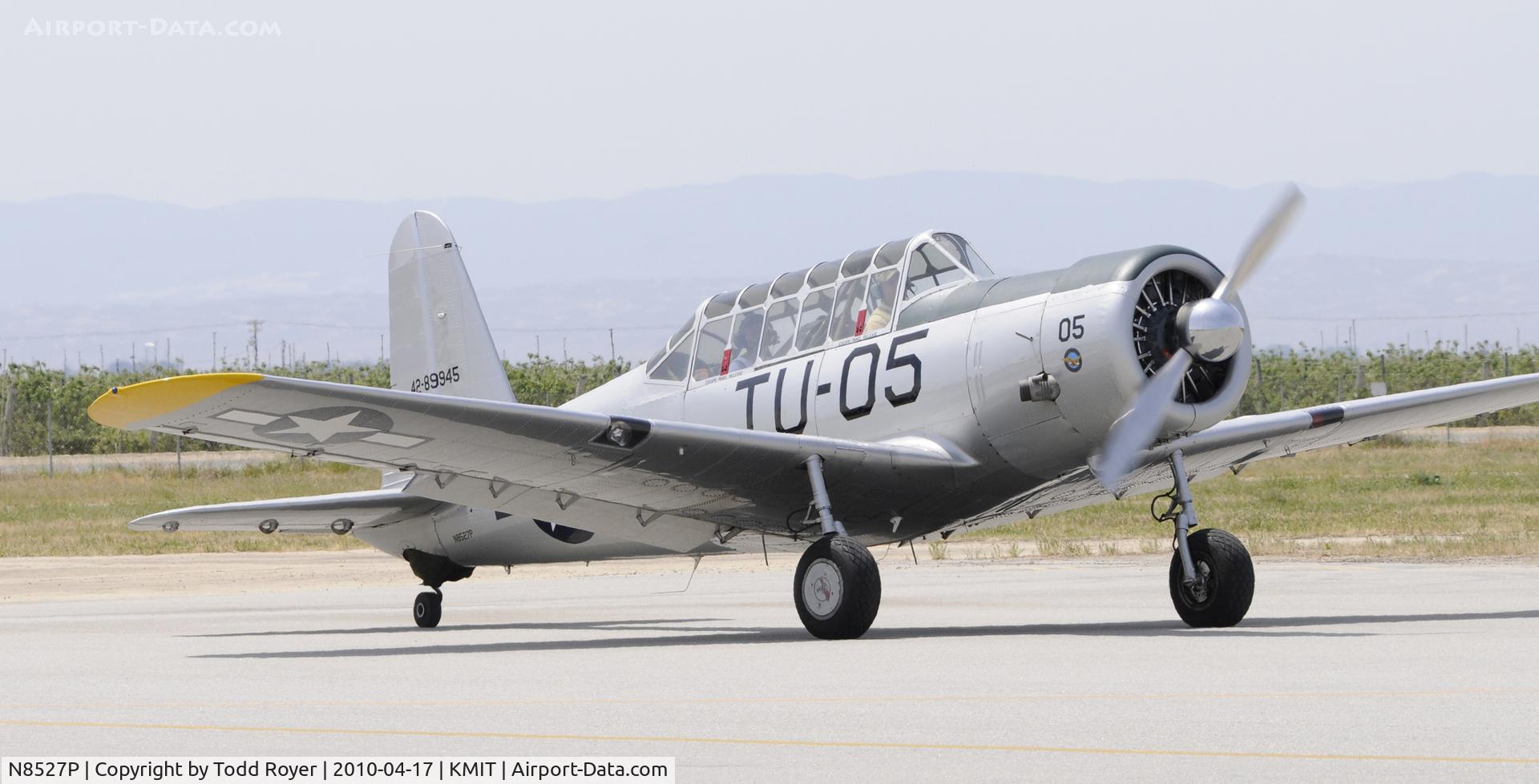 N8527P, 1980 Consolidated Vultee BT-13 C/N 79-758, Minter Field fly in 2010