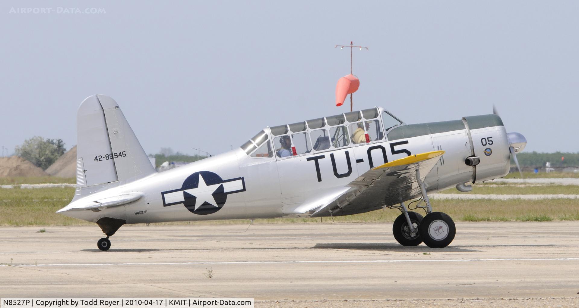 N8527P, 1980 Consolidated Vultee BT-13 C/N 79-758, Minter Field fly in 2010