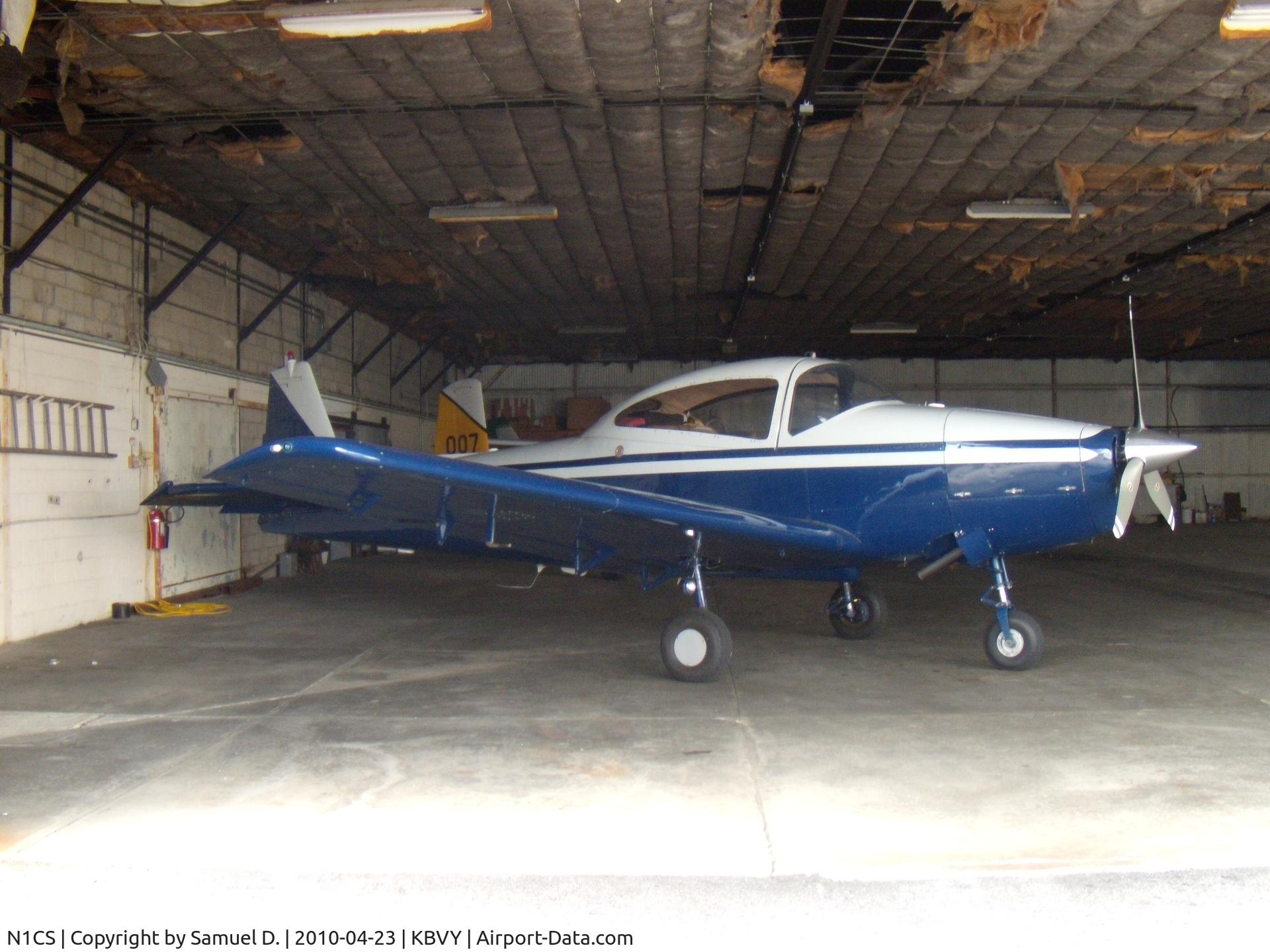 N1CS, 1946 North American Navion (NA-145) C/N NAV-4-106, Spotted in a hanger on the West Side at KBVY.