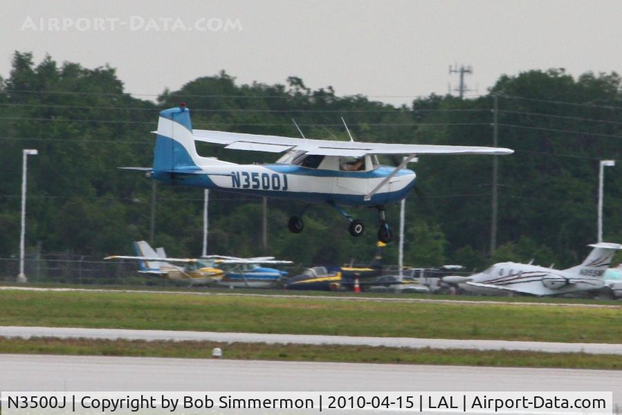 N3500J, 1965 Cessna 150E C/N 15061200, Arriving at Lakeland, FL during Sun N Fun 2010.