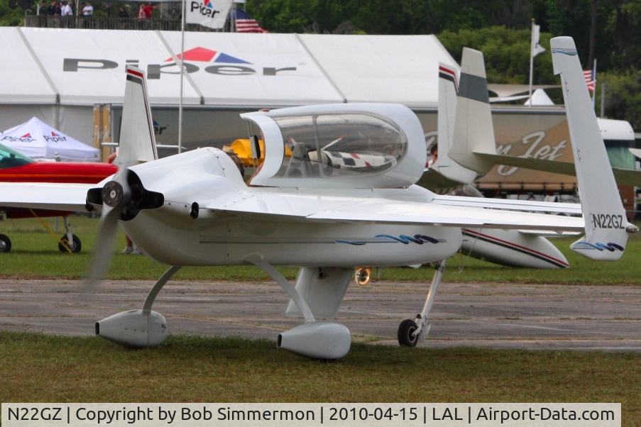N22GZ, 1997 Rutan Long-EZ C/N 1081, Arriving at Lakeland, FL during Sun N Fun 2010.