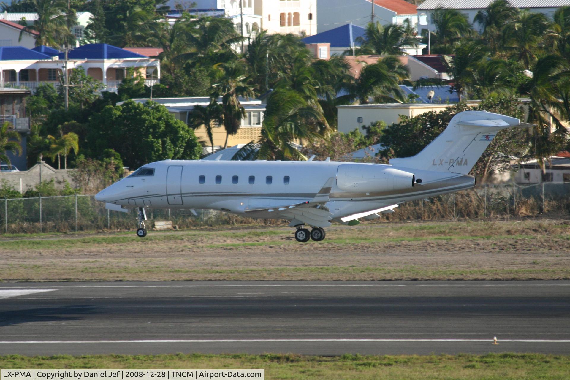 LX-PMA, 2006 Bombardier Challenger 300 (BD-100-1A10) C/N 20097, LX-PMA landing at TNCM runway 10