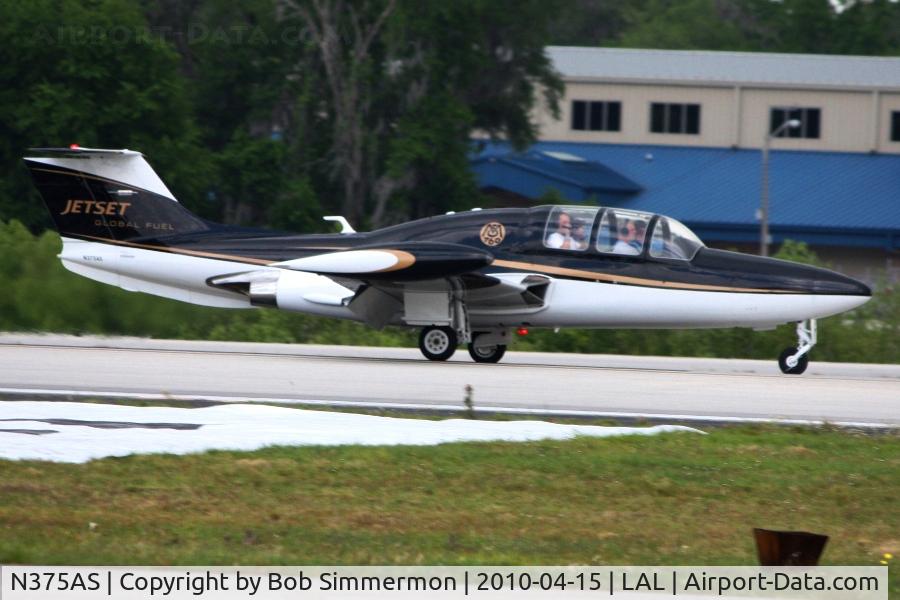 N375AS, 1959 Morane-Saulnier MS.760 Paris C/N 44, Departing Lakeland, FL during Sun N Fun 2010