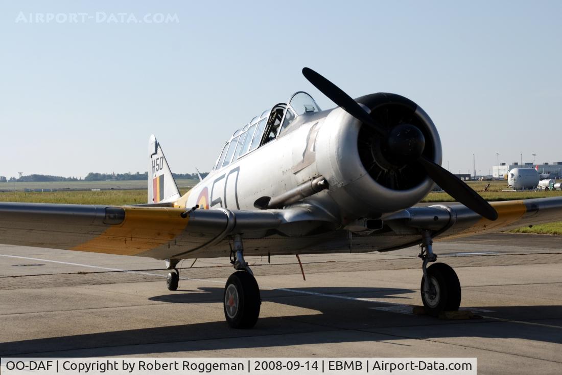 OO-DAF, 1944 Noorduyn AT-16 Harvard IIB C/N 14A-1494, Open Door 15 th Wing.Belgian Air Force.Painted as H-50 Belgian Air Force.