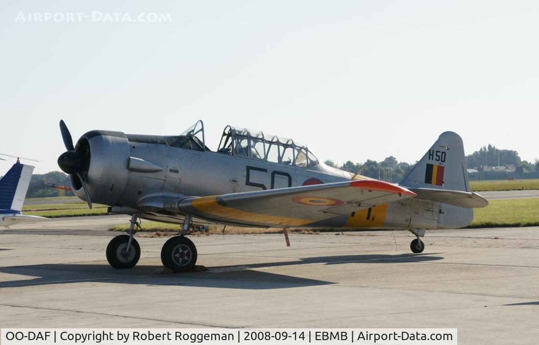 OO-DAF, 1944 Noorduyn AT-16 Harvard IIB C/N 14A-1494, Open Door 15 th Wing.Belgian Air Force.Painted as H-50 Belgian Air Force.