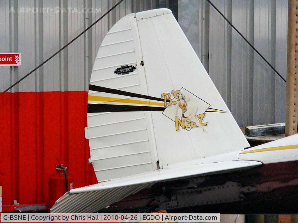 G-BSNE, 1947 Luscombe 8E Silvaire C/N 5757, in the 626 VGS hangar at Predannack Airfield