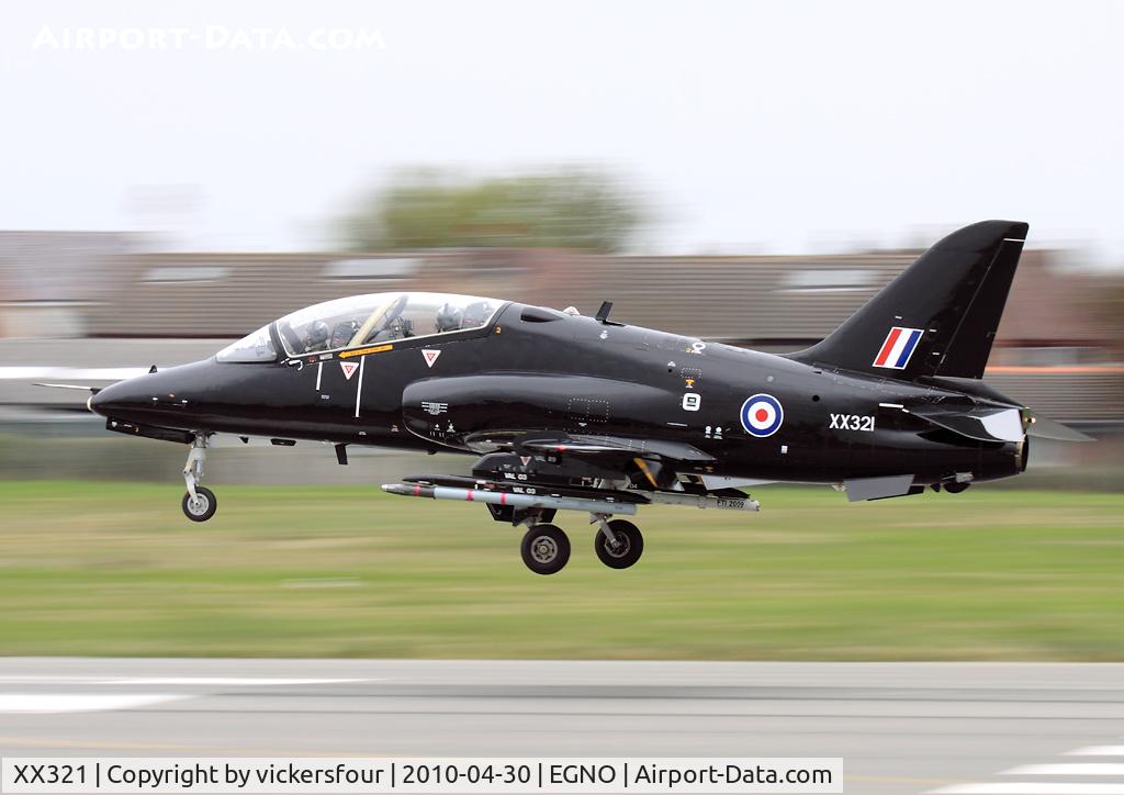 XX321, 1980 Hawker Siddeley Hawk T.1A C/N 164/312146, Royal Air Force. On loan to BAE at Warton.