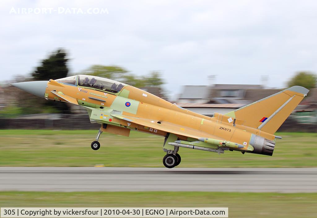 305, 2010 Eurofighter EF-2000 Typhoon T C/N CT005/BT022/243, BAE Systems. Eurofighter Typhoon EF2000(T) (c/n BT022/CT005), destined for the Royal Saudia Air Force.