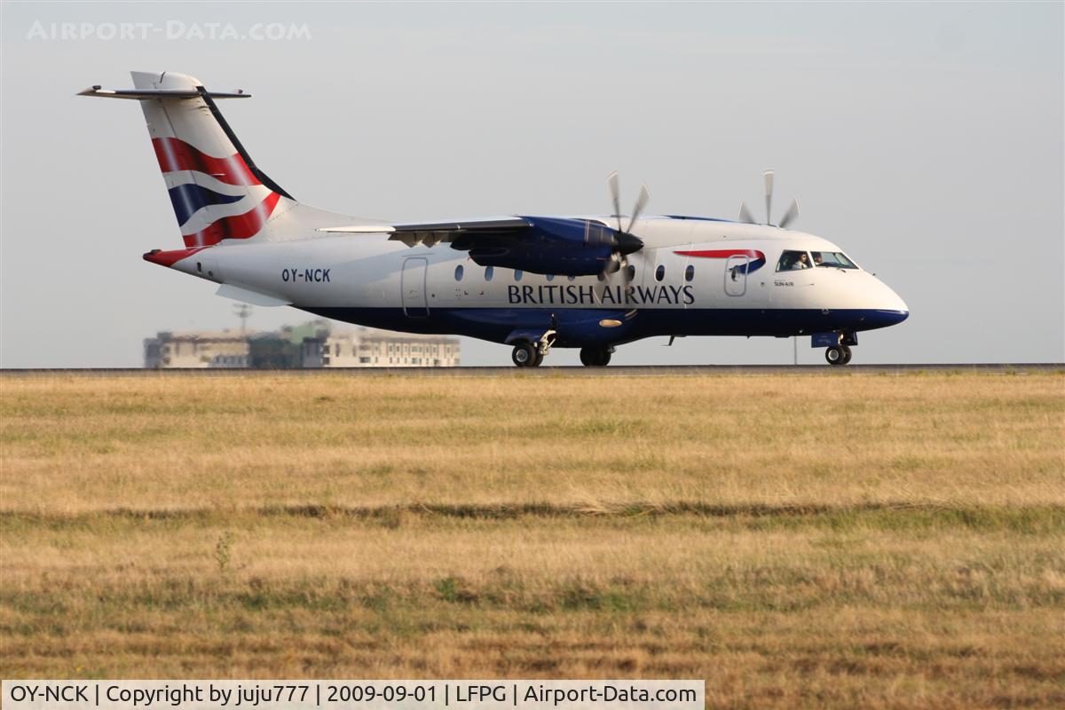 OY-NCK, 1995 Dornier 328-100 C/N 3061, on landing at CDG