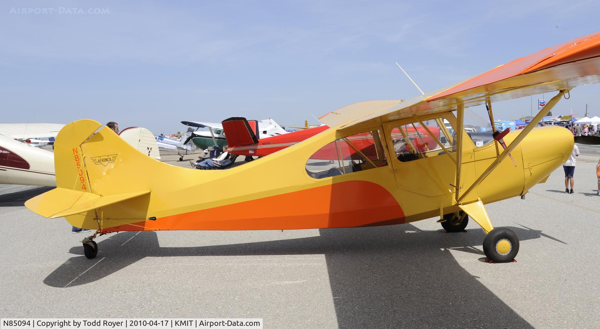 N85094, 1946 Aeronca 7AC Champion C/N 7AC3824, Minter Field fly in 2010
