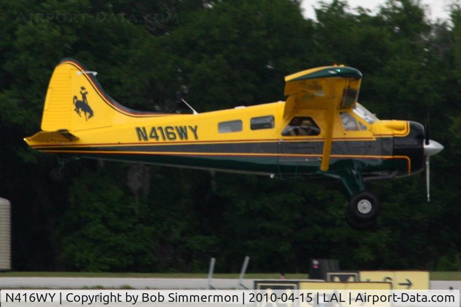 N416WY, 1960 De Havilland Canada DHC-2 C/N 1453, Arriving at Lakeland, FL during Sun N Fun 2010.