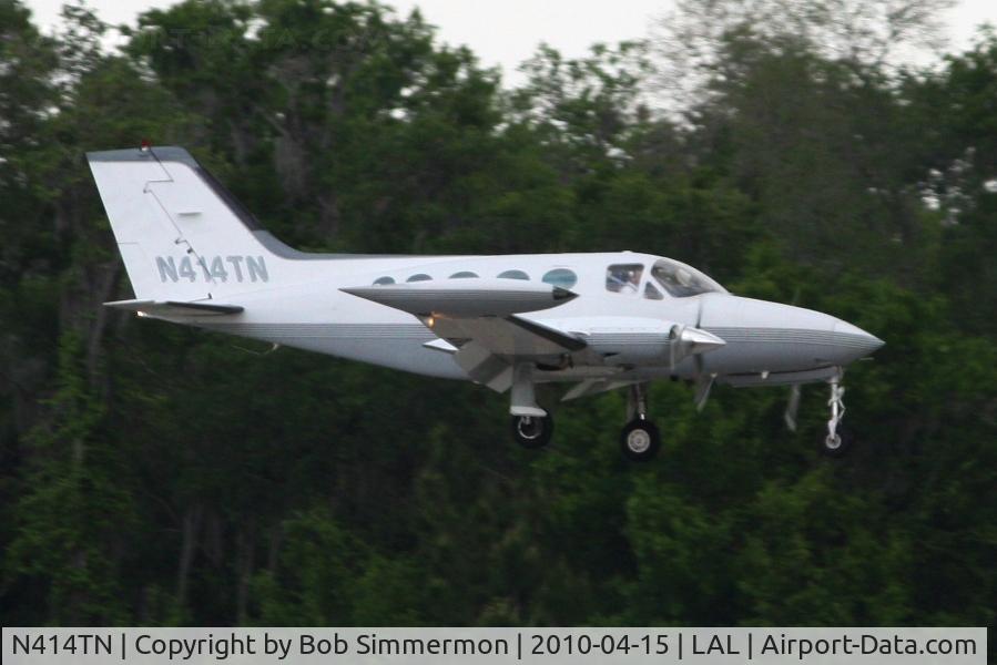 N414TN, 1974 Cessna 414 Chancellor C/N 414-0491, Arriving at Lakeland, FL during Sun N Fun 2010.