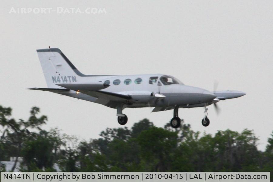 N414TN, 1974 Cessna 414 Chancellor C/N 414-0491, Arriving at Lakeland, FL during Sun N Fun 2010.