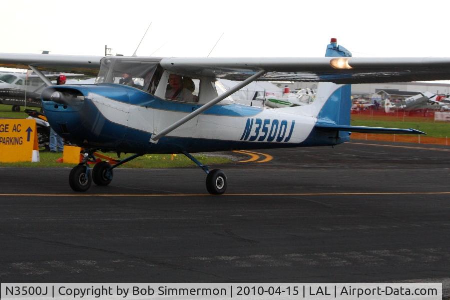N3500J, 1965 Cessna 150E C/N 15061200, Arriving at Lakeland, FL during Sun N Fun 2010.