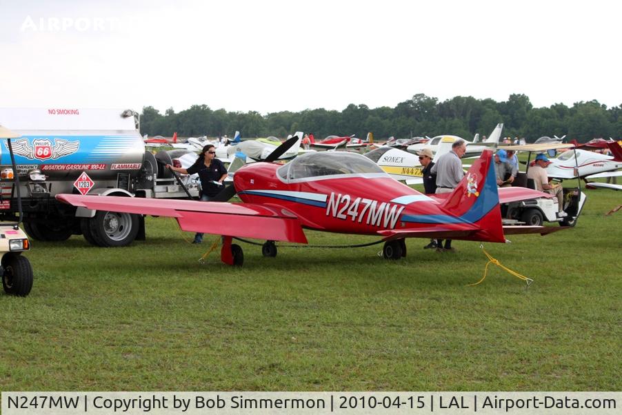 N247MW, Osprey GP-4 C/N 400, Fueling up at Sun N Fun - Lakeland, Florida