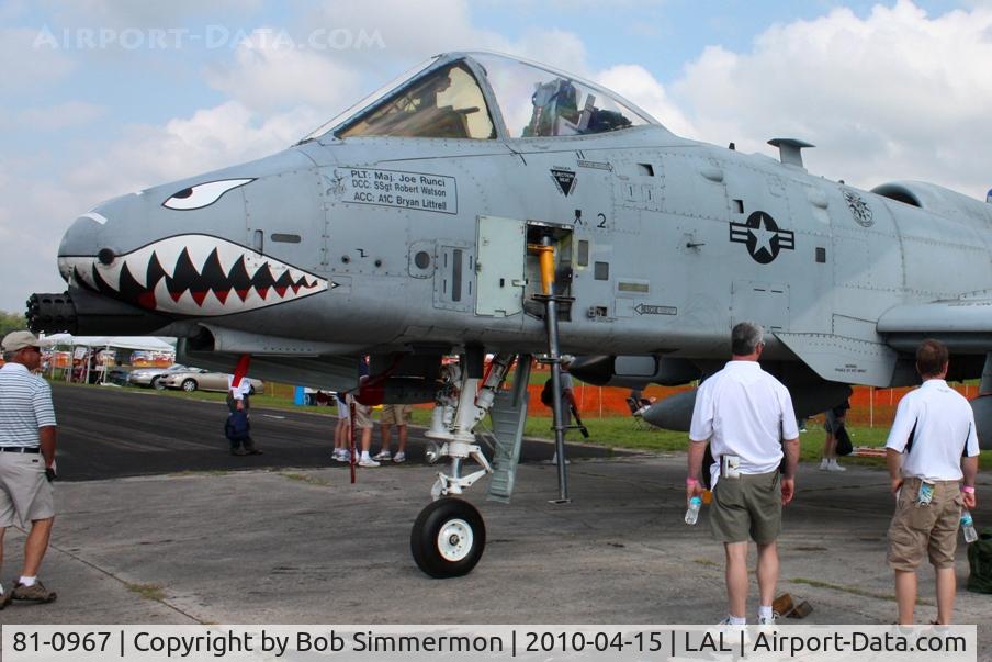 81-0967, 1981 Fairchild Republic A-10C Thunderbolt II C/N A10-0662, Sun N Fun 2010