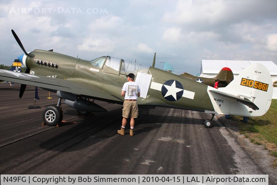N49FG, 1943 Curtiss P-40N Warhawk C/N 29623, Sun N Fun 2010