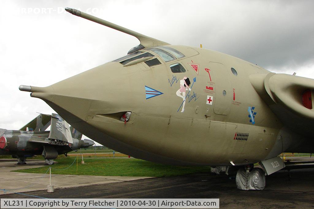 XL231, 1962 Handley Page Victor K.2 C/N HP80/76, Nose Art on Handley Page Victor K.2 displayed at the Yorkshire Air Museum at Elvington