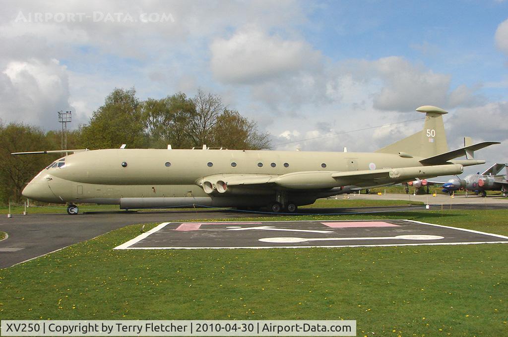 XV250, Hawker Siddeley Nimrod MR.2 C/N 8025, Hawker Siddeley Nimrod MR. Mk. 2 displayed at the Yorkshire Air Museum at Elvington