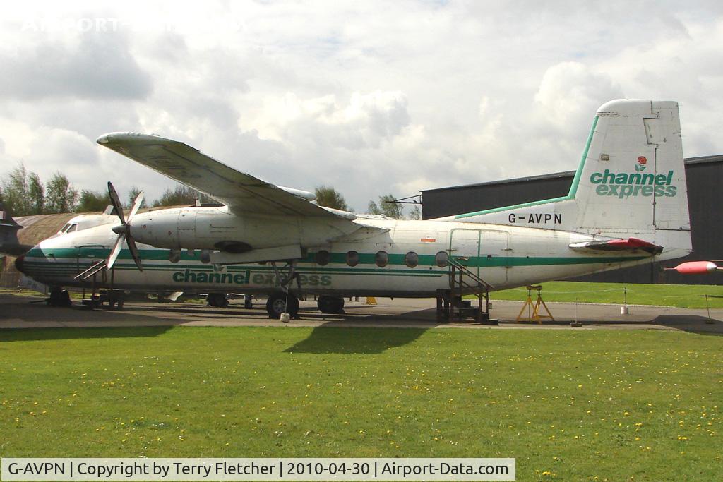 G-AVPN, 1964 Handley Page HPR-7 Herald 213 C/N 176, 1964 Handley Page Ltd DART HERALD 213 displayed at the Yorkshire Air Museum at Elvington