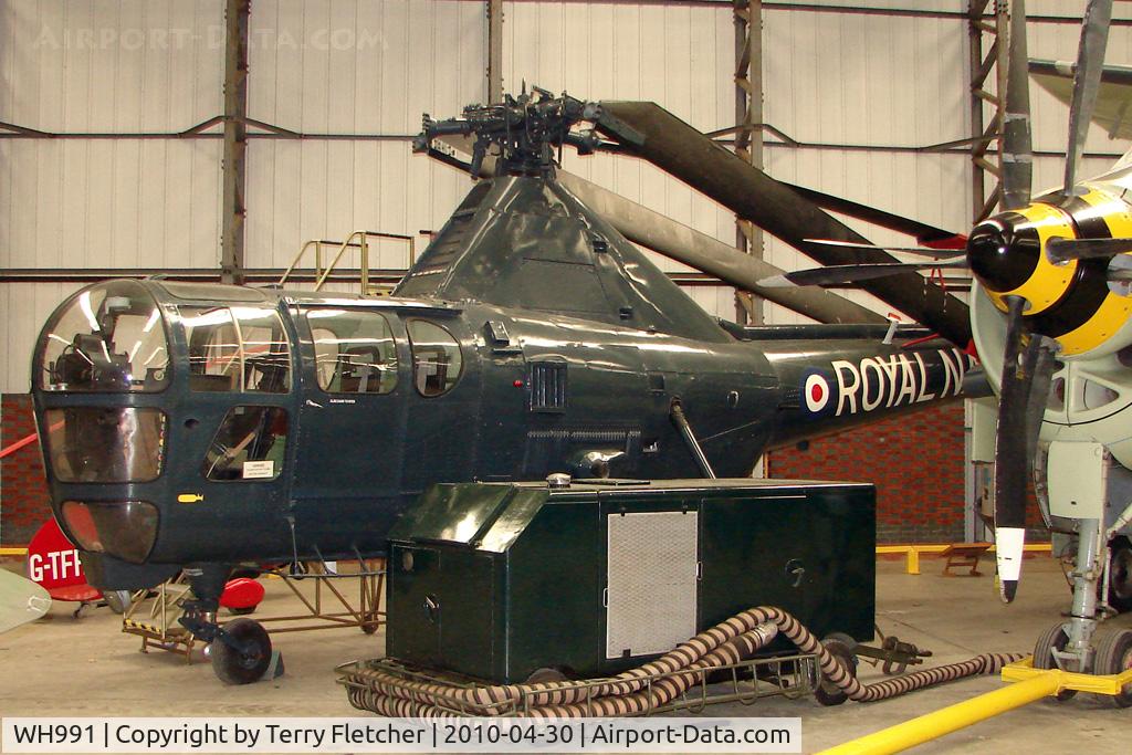 WH991, Westland Dragonfly HR.3 C/N WA/H/67, Westland Dragonfly HR3 displayed at the Yorkshire Air Museum at Elvington