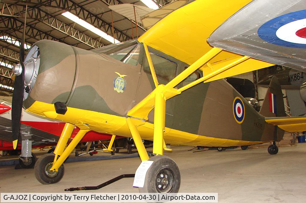 G-AJOZ, Fairchild UC-61 Argus I (24W-41A) C/N 347, Fairchild Engine And Airplane Corporation FAIRCHILD 24W-41A wears former marks FK338 and is displayed at the Yorkshire Air Museum at Elvington