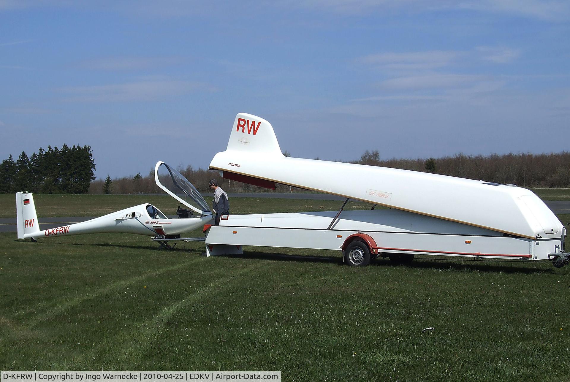 D-KFRW, Glaser-Dirks DG-800B C/N 8-97B32, Glaser-Dirks DG-800B being readied for flight at Dahlemer Binz airfield