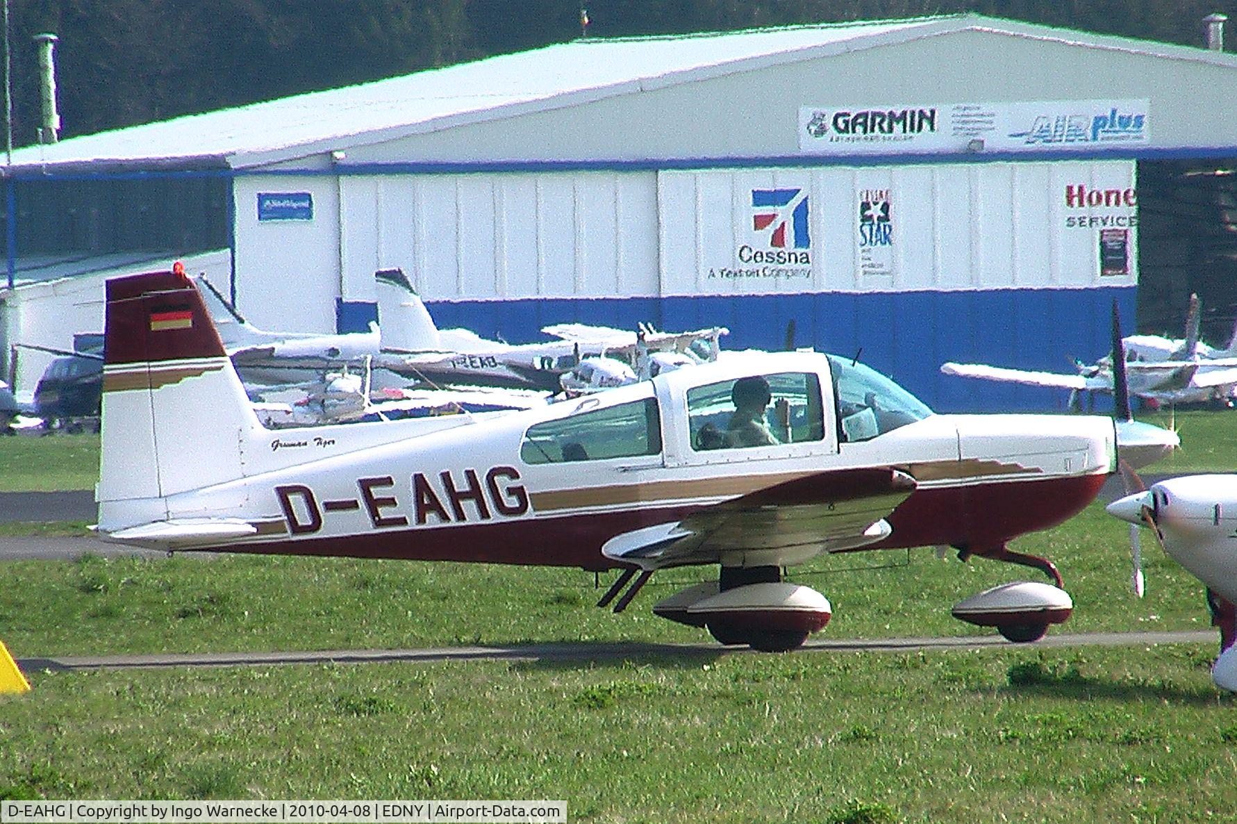 D-EAHG, Grumman American AA-5B Tiger C/N AA5B-0469, Grumman American AA-5B Tiger at Friedrichshafen airport during the AERO 2010